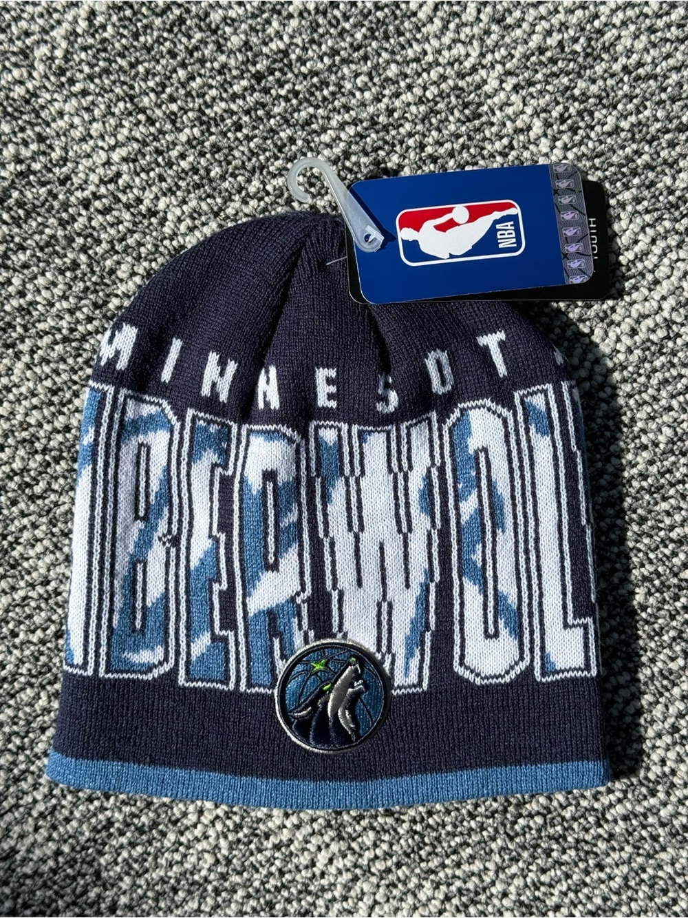 NEW NBA Minnesota Timberwolves Basketball Youth Beanie Winter Hat - T Wolves
